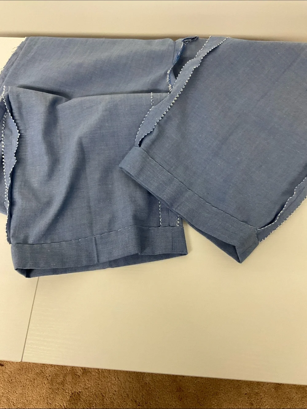 Vintage Handmade Chambray Long Pants Small